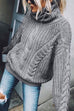 Meridress Winter Turtleneck Long Sleeve Solid Knit Sweater