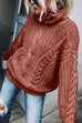 Meridress Winter Turtleneck Long Sleeve Solid Knit Sweater