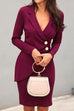 Meridress Fashion Style Wrap V Neck Buttons Bodycon Dress