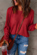 Meridress Crewneck Long Sleeve Loose Solid T-shirt