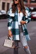 Meridress Casual Lapel Button Down Pockets Plaid Cardigans