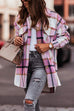 Meridress Casual Lapel Button Down Pockets Plaid Cardigans