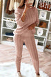 Meridress Crewneck Long Sleeve Sweater and Slim Fit Pants Solid Set