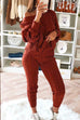 Meridress Crewneck Long Sleeve Sweater and Slim Fit Pants Solid Set