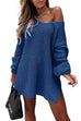 Meridress V Neck Lantern Sleeve Swing Sweaters