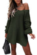 Meridress V Neck Lantern Sleeve Swing Sweaters