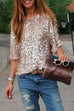 Meridress Crewneck Half Sleeve Sequin T Shirt