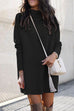 Meridress Solid Crewneck Long Sleeve Knit Dress