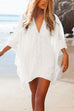 Meridress Casual V Neck Hollow Out Beach Dress