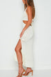 Meridress V Neck Sleeveless Cut Out Side Spit Beach Dress