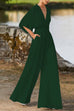 Meridress Deep V Neck High Waist Wide Leg Jumpsuit