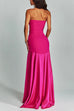 Meridress Mesh V Neck Strapless Splice Flare Maxi Party Dress