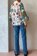 Meridress Balloon Long Sleeve Graffiti Printed Blouse Shirt