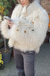 Meridress Open Front Winter Faux Fur Teddy Coat