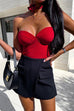 Meridress Sweetheart Neck Strapless Bustier Bodysuit