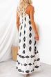 Meridress Bow Knot One Shoulder Printed Ruffle Maxi Dress