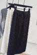 Meridress Elastic Waist Fringed Maxi Skirt