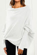 Meridress Solid Batwing Sleeves Slouchy Knit Sweater