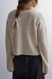 Meridress Crewneck Bow Knot Ribbed Knit Sweater