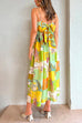 Meridress Bow Knot Back Dinosaur Printed Cami Maxi Holiday Dress