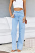 Meridress Distressed Wide Leg Boyfriend Denim Pants