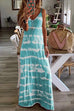 Meridress V Neck Tie Dye Maxi Dress