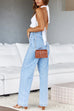 Meridress Distressed Wide Leg Boyfriend Denim Pants