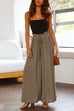 Meridress Drawstring Elastic Waist Wide Leg Baggy Pants(5 Colors Available)