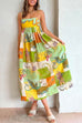 Meridress Bow Knot Back Dinosaur Printed Cami Maxi Holiday Dress