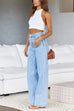 Meridress Distressed Wide Leg Boyfriend Denim Pants