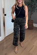 Meridress Camo Drawstring Waist Pocketed Cargo Pants