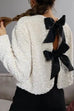 Meridress Long Sleeves Bow Knot Glitter Sequin Top