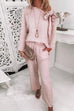 Meridress Bow Knot Neck Pullover Top+Pants Lounge Set