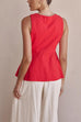 Meridress Single Breasted Pocketed Solid Vest