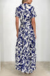 Short Sleeves Button Up Ruffle Tiered Floral Print Maxi Dress