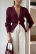 Meridress Chic V Neck Button Up Sweater Cardigan