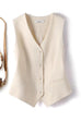 Meridress V Neck Button Up Pocketed Blazer Vest