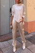 Meridress Casual Pocketed Cargo Satin Jogger Pants