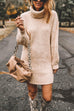 Meridress Turtleneck Long Sleeves Ribbed Knit Sweater Dress(in 7 Colors!)