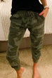 Meridress Drawstring Waist Camo Jogger