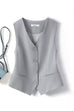 Meridress V Neck Button Up Pocketed Blazer Vest