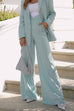 High Waist Wide Leg Power Suit Pants