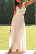 Meridress V Neck Sleeveless Cut Out Swing Maxi Dress