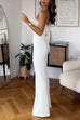 Meridress Strapless Feather Tube Top Flare Bottoms Jumpsuit