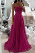 Meridress Spaghetti Strap Glittering Tulle Maxi Party Dress