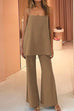 Meridress Elegant Cami Top and Wide Leg Pants Solid Set