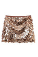 Meridress Elastic Waist Sequin Paillette Mini Skirt