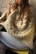 Meridress Round Neck Oversized Cable Knit Sweater