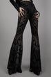 Meridress Elastic Waist Bell Bottomed Mesh Lace Pants