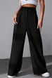 Meridress High Rise Wide Leg Pocketed Baggy Pants